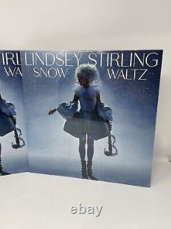 Autographe Lindsey Stirling Snow Waltz Signé Veste D'album Et Blue Vinyl Lp