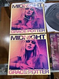 Autographié Grace Potter Midnight Vinyl 2 Lp Gatefold / 10/10 Monnaie S'il Vous Plaît Lire