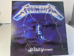 Autographié Metallica Ride The Lightning Vinyl Promo Copy