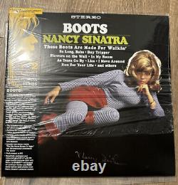 Autographié Signé Nancy Sinatra Bottes Walkin' Red Wax Vinyl Lp Couleur Rare