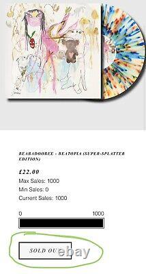 Beabadoobee Beatopia Vinyl Lp (signé, Limité À 1000, Éclaboussure Arc-en-ciel) Rare