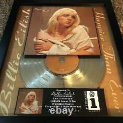 Billie Eilish (plus Heureux Que Jamais) CD Lp Record Vinyle Autographié Signé