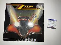Billy Gibbons ZZ TOP Disque vinyle signé Eliminator PSA/DNA COA Autographié