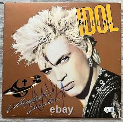 Billy Idol Autographié Signé WHIPLASH SMILE Album Vinyle Enregistré Beckett BAS COA