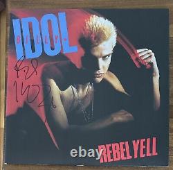 Billy Idol - LP vinyle bleu rouge SIGNÉ Rebel Yell EXPANDED Autographié PSA DNA COA