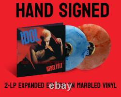 Billy Idol Vinyle Coloré 2 LP Rebel Yell SIGNÉ EXPANDED Pré-commande Autographiée