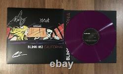 Blink 182 California Purple Vinyl Lp Signed Rare Limited