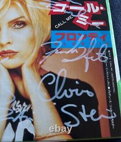 Blondie Band Signée par tous (6) Call Me 45 Disque Vinyle Couverture Debbie Harry