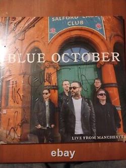 Blue October Live De Manchester Vinyl Record Autographié Et Non Ouvert