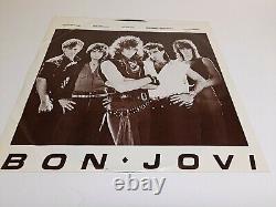 Bon Jovi Signed/autographed Disque Vinyle Album Par Entire Band Jon Bon Jovi + 4