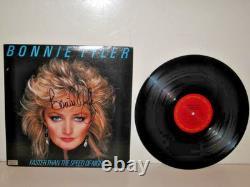 Bonnie Tyler-1983 Faster Than The Speed Of Night Vinyle LP signé-authentifié