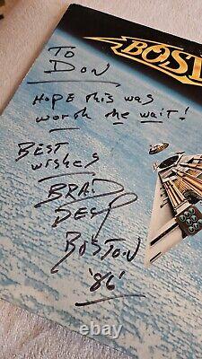 Boston Troisième Étape 1986 MCA6188 Autographié Signé Brad Delp Vinyle LP Excellent