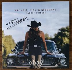 COUVERTURE DE VINYLE SIGNÉE Warren Zeiders Relapse Lies Autographe BAS Beckett COA