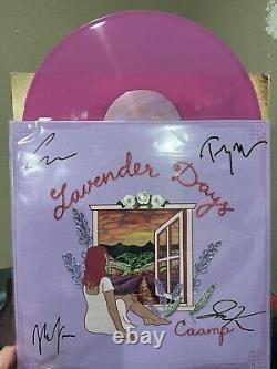 Caamp Lavendar Days Fully Signed Pink Vinyl Record Album. Nouveau