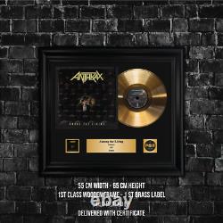 Cadeau de souvenirs LP vinyle signé d'Anthrax PGR