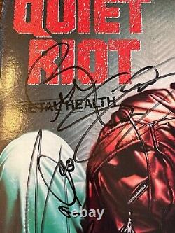 Calme Émeute Metal Health Vinyle LP Record Album signé Autographié par TOUS 1983