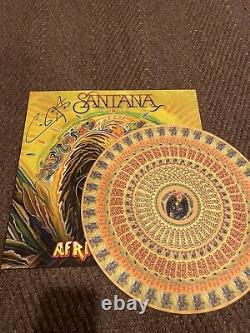 Carlos Santana Signé Autographe Lp Couverture Afrique Parle Avec Slipmat (no Vinyl)