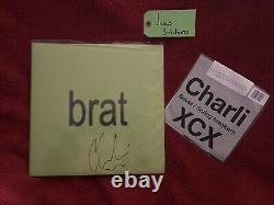Charli XCX Brat LP Signé Autographe BLACK ICE + Guess / Breakers 7 pouces Vinyle