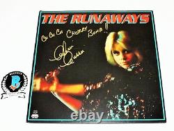 Cherie Currie A Signé L'album Des Runaways Vinyl Record Beckett Coa Cherry Bomb