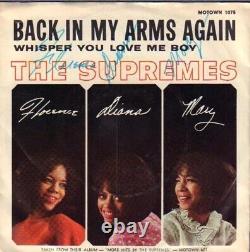 Couverture d'album signée des Supremes + 45 + COA