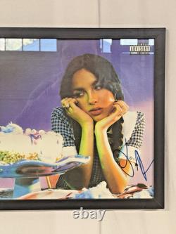 Couverture d'album vinyle signée 'Sour' d'Olivia Rodrigo avec certificat d'authenticité Beckett BAS encadrée