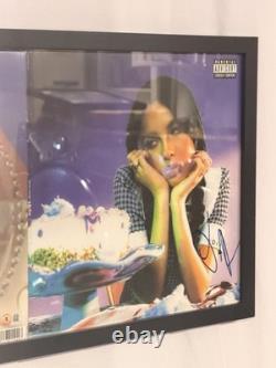 Couverture d'album vinyle signée 'Sour' d'Olivia Rodrigo avec certificat d'authenticité Beckett BAS encadrée