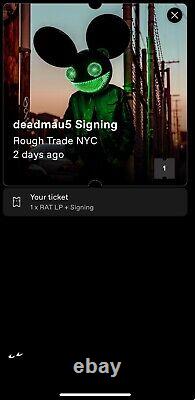 DEADMAU5 SIGNÉ Album ALÉATOIRE TITRE LP VINYLE ROUGE Neuf Grande Signature