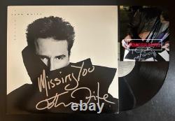 DISQUE VINYLE LP NO BRAKES SIGNÉ PAR JOHN WAITE AVEC INSCRIPTION DE MISSING YOU - PREUVE VIDÉO