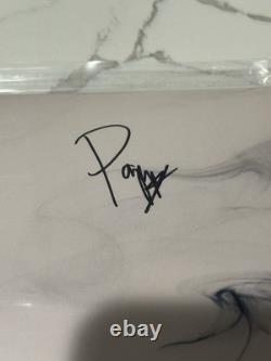 DISQUE VINYLE LP SIGNÉ Poppy Negative Spaces Mi-Blanc / Rose Divisé AUTOGRAPHIE