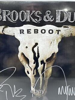 DISQUE VINYLE NOIR AUTOGRAPHE Brooks & Dunn REBOOT II SIGNÉ NOUVEAU EN MAIN