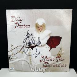 DOLLY PARTON Vinyle LP Album Home For Christmas Signé Autographié avec COA HOLO