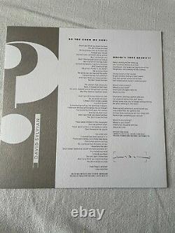 David Sylvian Me Connaissez-vous? 10 White Limited Vinyl