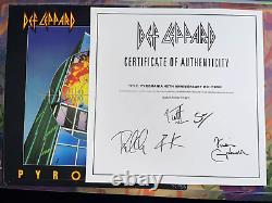 Def Leppard Pyromania 40 Vinyle Couleur 2LP & Certificat d'Authenticité Signé