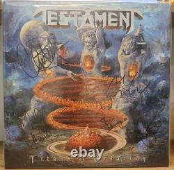 Disque Vinyle RARE Autographié Titans of Creation par Testament Heavy Metal