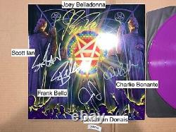 Disque vinyle LP autographié signé par Anthrax pour 'For All Kings'