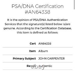 Disque vinyle de bande sonore Anthologie signé à la main par John Carpenter, certifié PSA/DNA