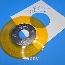 Disque vinyle jaune autographed de la DJ Fontana Band, signé par DSP Records, collectionneur.