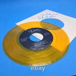 Disque vinyle jaune autographed de la DJ Fontana Band, signé par DSP Records, collectionneur.