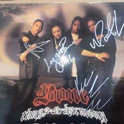 Disque vinyle signé de Bone Thugs N Harmony LP Bizzy Krayzie Wish autographe