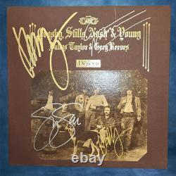Disque vinyle signé de Crosby Stills Nash & Young Deja Vu 4 signatures