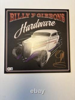 Disque vinyle signé par Billy Gibbons, album de ZZ Top 'Hardware'. Certificat d'authenticité Beckett.