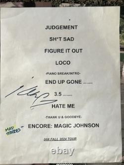 Disque vinyle signé par Ian, vinyle dédicacé avec setlist signée