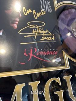 Disque vinyle signé par le chanteur Luis Miguel avec cadre personnalisé, authentifié PSA/DNA	 
<br/>  