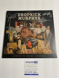 Dropkick Murphys Bande Complète Signée Dossier Autographié Vinyle Lp Apeca Ms