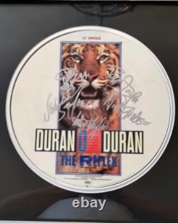 Duran Duran 12 Single Signé The Reflex Disque Image, Signé à la Main par les 5 Membres