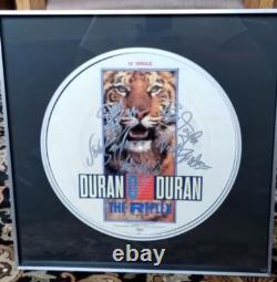 Duran Duran 12 Single Signé The Reflex Disque Image, Signé à la Main par les 5 Membres
