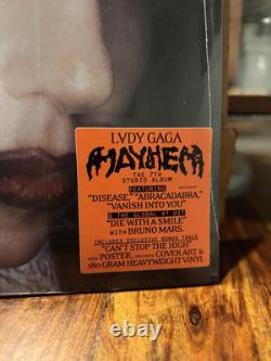 EN MAIN Lady Gaga MAYHEM 146 avec Affiche Couverture Exclusive Vinyle 180g SIGNÉ