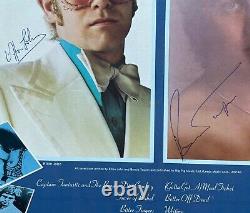 Elton John Capitaine Fantastique 1975 Us Promo Brown Vinyle Autographed Lp Taupin Vg+