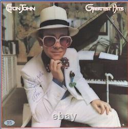 Elton John a signé un disque vinyle LP des plus grands succès avec certificat PSA DNA