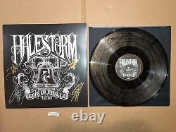 Enregistrement vinyle LP autographié signé par Halestorm - Lzzy Hale en live à Philly.